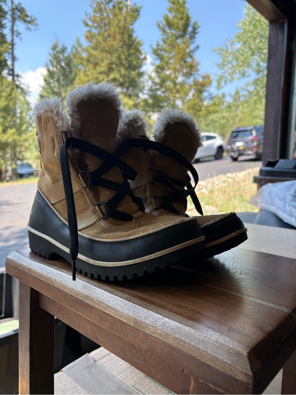 Sorel Size 7.5 Waterproof Brown Fur-Trim Winter Boots - Picture 2 of 5